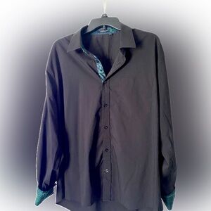 Men’s long sleeve dress shirt.  Black. X large